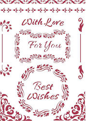 Stamperia Schablonen Designs G 21x29,7cm Christmas