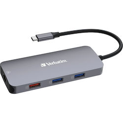 Verbatim CMH-9 USB-C Dockingstation mit HDMI 4K PD Ethernet