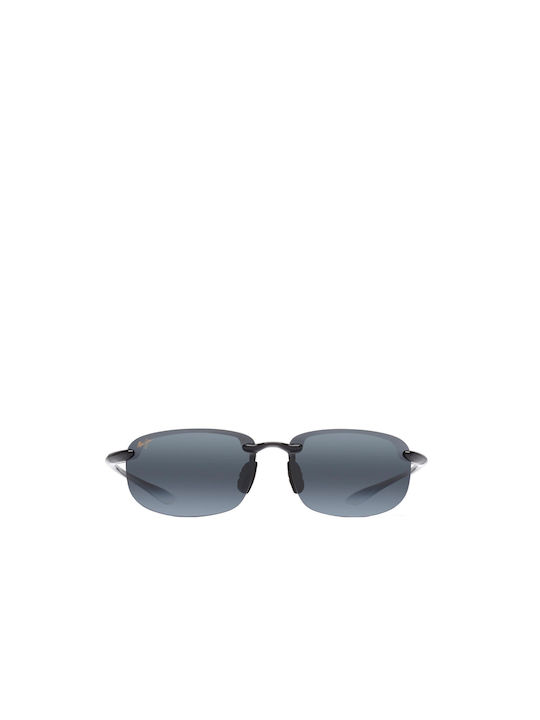 Maui Jim Ho'okipa Xl Sunglasses with Black Metal Frame and Black Polarized Lens 456-02
