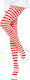 Leg Avenue Striped Sexy Καλσόν Λευκό