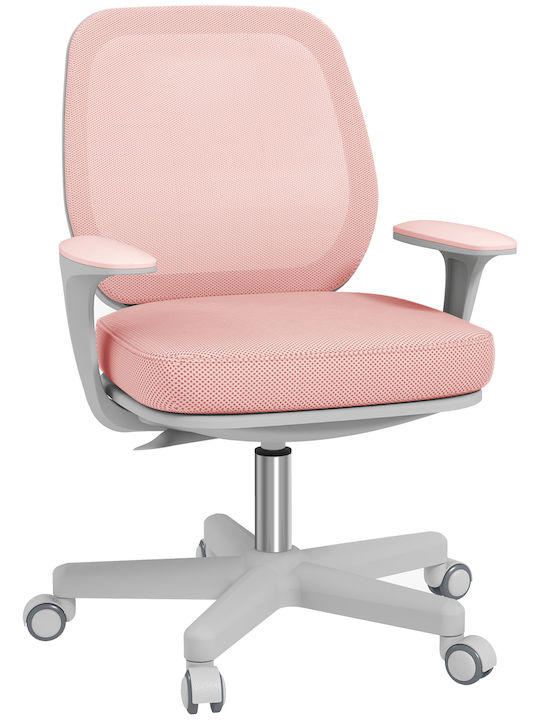 Καρέκλα Γραφείου με Ανάκλιση και Ρυθμιζόμενα Μπράτσα Ροζ Vinsetto