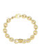 Guess Bracelet with design Heart made of Steel Gold Plated with Zircon