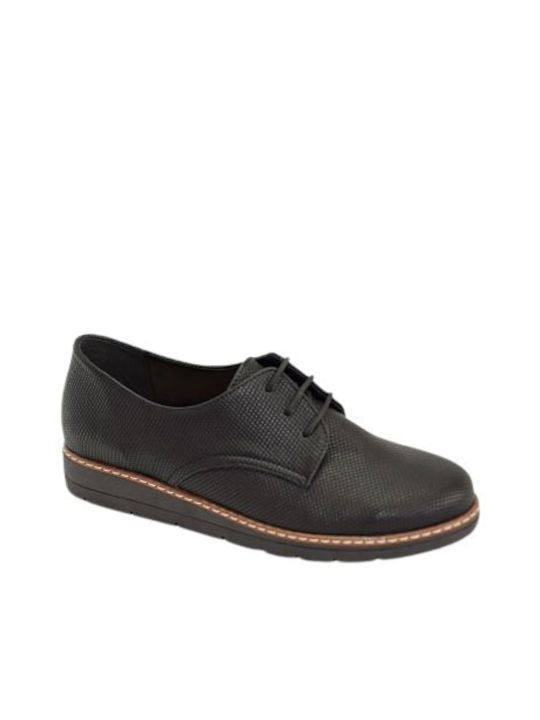 Sabino Women's Synthetic Leather Oxford Shoes Black