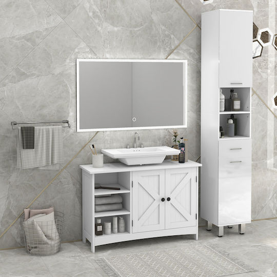 Kleankin Waschtisch ohne Waschbecken L90xB30xH60cm White