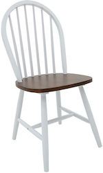 Adalyn Kitchen Wooden Chair White 44x42.5x93cm 4pcs