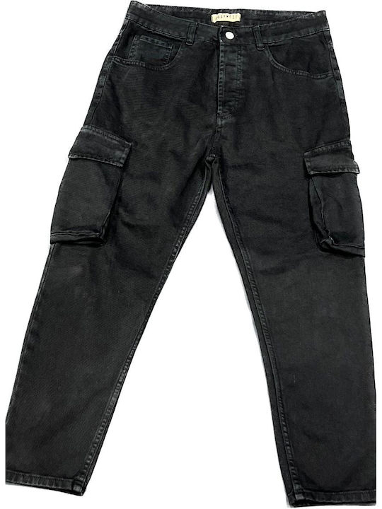 Justwest Pantaloni pentru bărbați Cargo Black