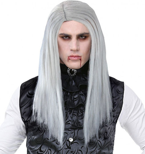 Carnival Wig Straight Gray for Halloween