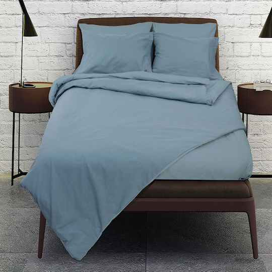 Kipper Sheet Super-Double with Elastic 160x200+32cm. Blue