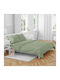 Kipper Чаршаф King Size с Ластик 180x200+32см. Маслини