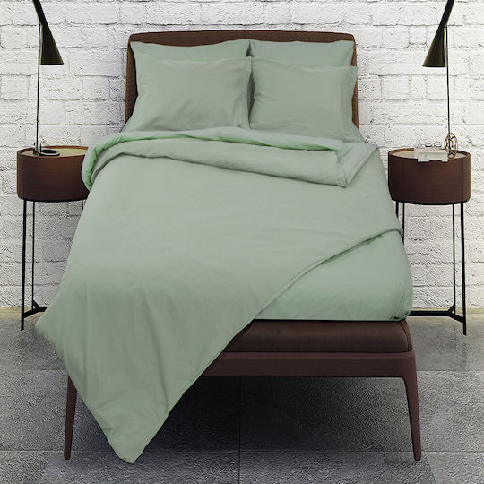 Kipper Σεντόνι Υπέρδιπλο με Λάστιχο 160x200+32εκ. Olive