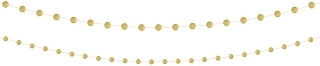 Χάρτινη Garland for Party in Gold color 2pcs