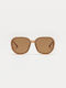 Cosselie Maude Women's Sunglasses with Beige Horn-Rimmed Frame and Beige Lenses