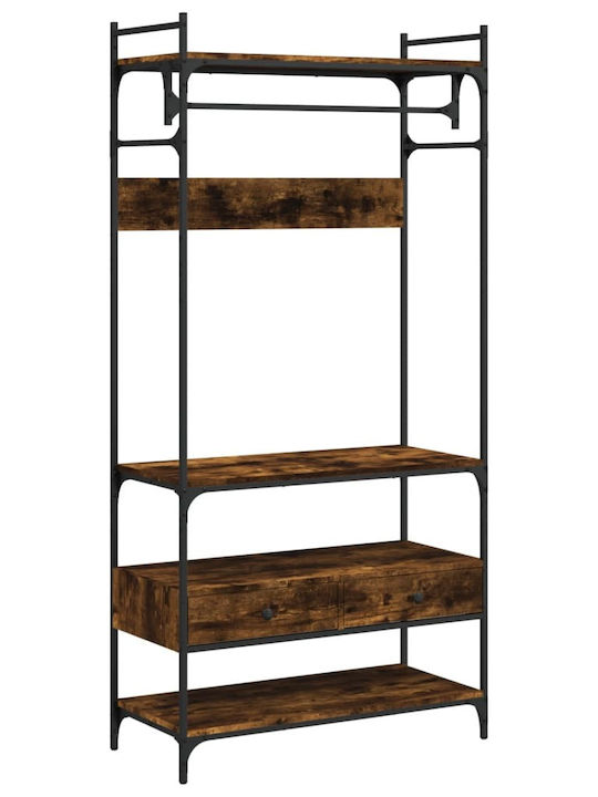 vidaXL Гардеробна стойка Кафяв 89x39x184.5см