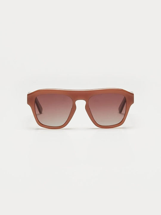 Cosselie Jersey Unisex Sunglasses with Brown Ho...