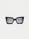 Cosselie Austin Women's Sunglasses with Black Horn-Rimmed Frame and Gray Gradient Lenses