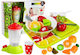 Lean Toys Obst- & Gemüsespielzeug Set Of Vegetables And Fruits With A Battery Blender And A Tray