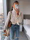 Sobe Women's Long Sleeve Sweater Turtleneck Beige