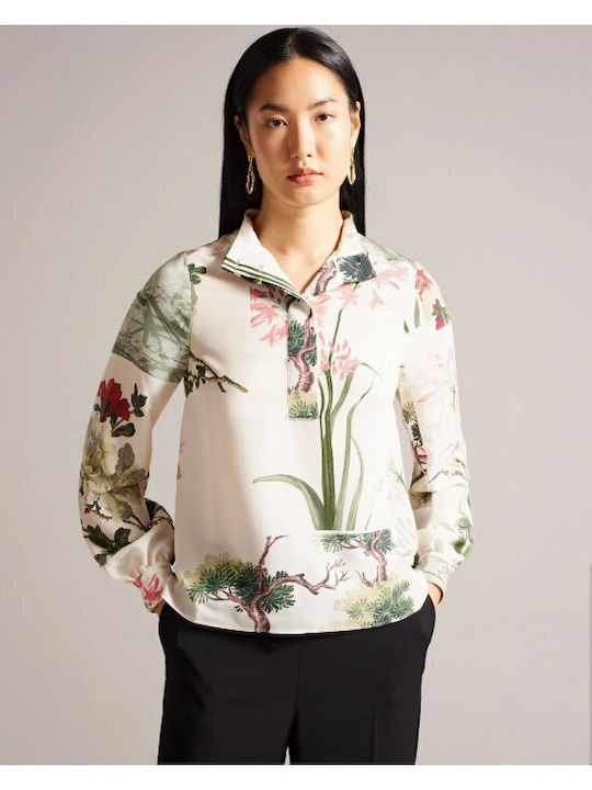 Ted Baker Damen Bluse Langärmelig Ivory (Ivory)