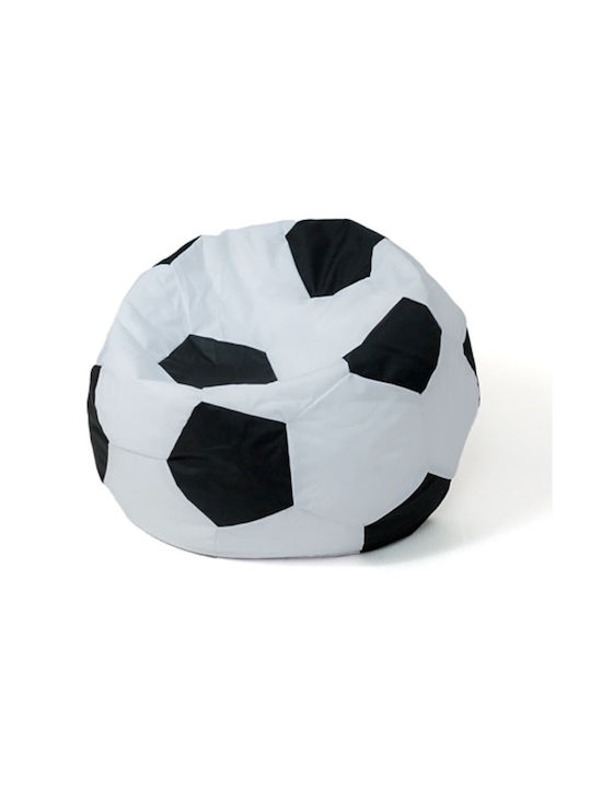 Bean Bag Bolster Poof White-Black