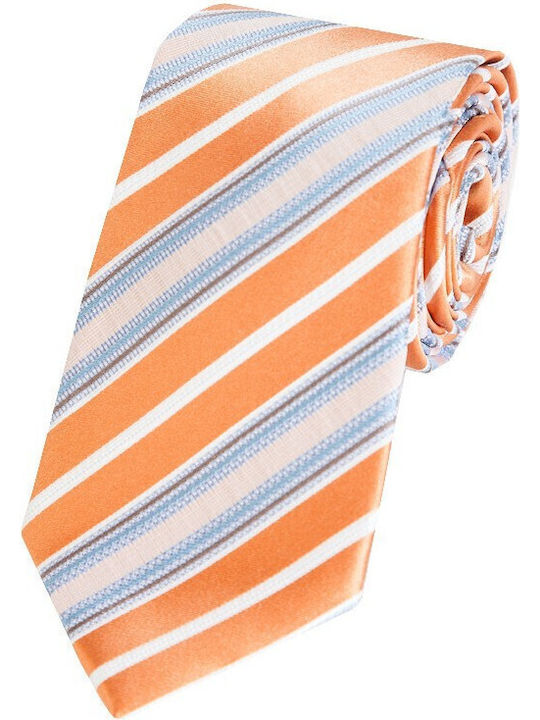 Epic Ties Men's Tie Silk Printed in Orange Color