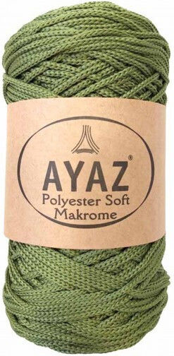 Ayaz Knitting Yarn for Bags Macrame Micro Polyester Green 175m 250g AYAZ Polyester Soft Macrame 1263