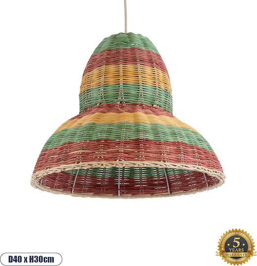 GloboStar Caballeros Κρεμαστό Φωτιστικό Bulb Boho Πλέγμα με Ντουί E27 40x30x30εκ.