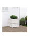 vidaXL Lemn masiv Planter Box Lemn Alb 50x50x50cm.