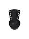 ArteLibre ArteLibre Dekorative Keramikvase Schwarz Φ13xΥ22cm