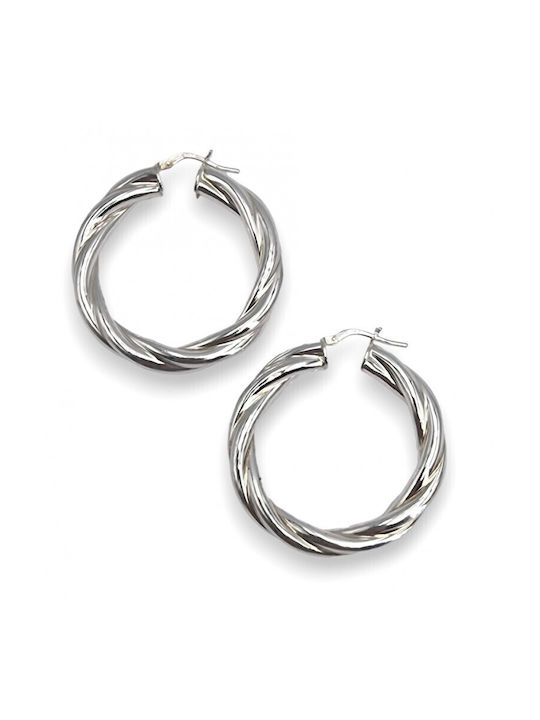 Earrings Hoops made of Silver