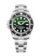 Bobroff Men's Watch 42mm Battery with Silver Metal Bracelet