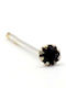 Asimi Body Piercing Nase Piercing aus Silber Schwarz