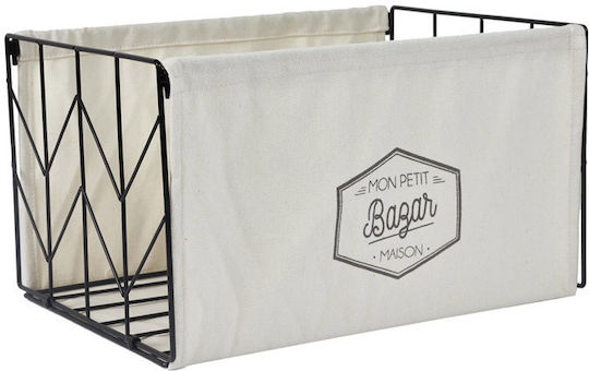 The Home Deco Factory Καλάθι Αποθήκευσης Υφασμάτινο Μαύρο 38x22x28cm