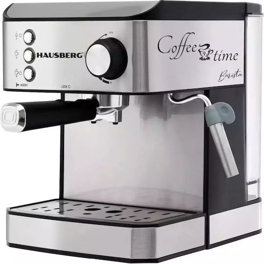 Hausberg Mașină de Espresso 1000W Presiune 15bar Argintie HB-3725