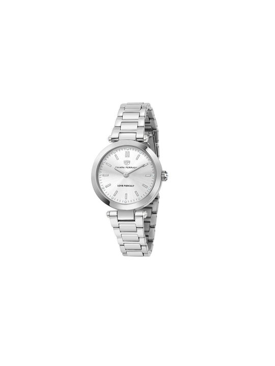 Chiara Ferragni Watch with Silver Metal Bracelet