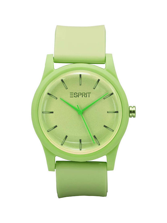 Esprit Joy Uhr mit Grün Kautschukarmband