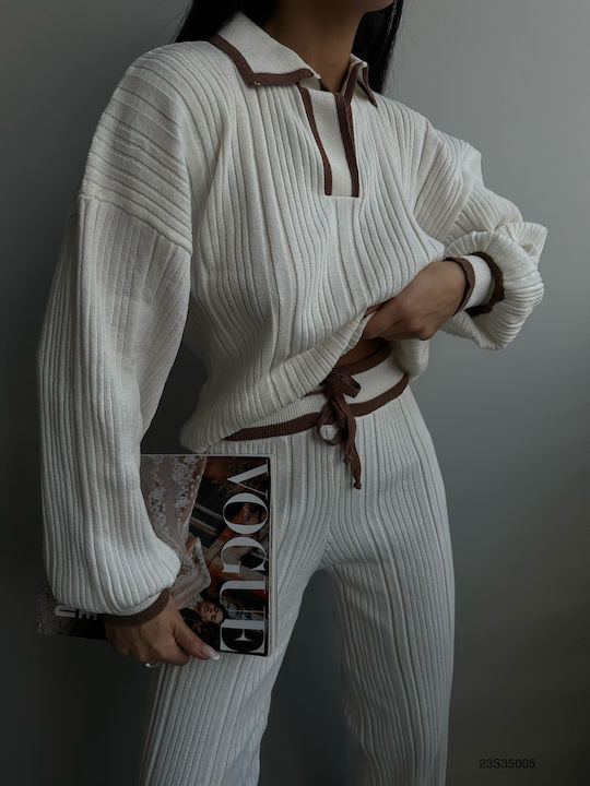 Black Fashion Sweatsuit White