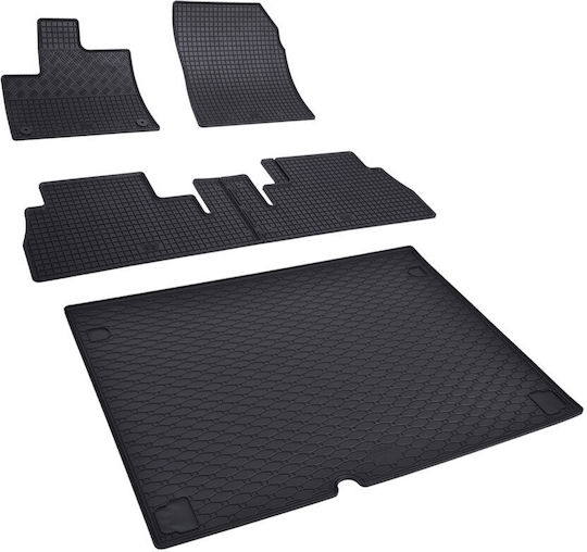 Rigum Trunk Mats 5pcs Tray Type for Peugeot Rifter Opel Combo Citroen Berlingo Black