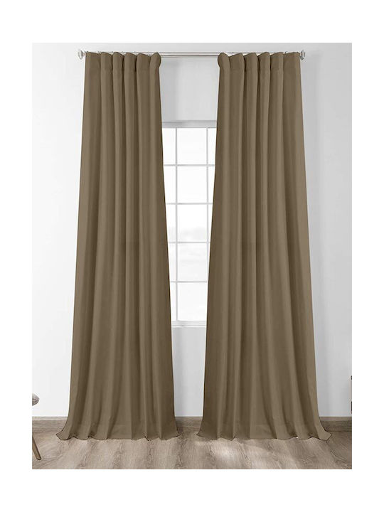 Sunshine Curtain Blackout with Pencil Pleat Mocha 150x280cm