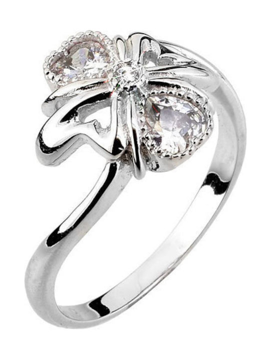 Women's Ring from White Gold 9K