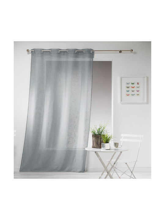 Curtain with Grommet L-c Haltona Gray 140x240cm