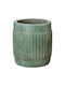 BigBuy Flower Pot 20x21.5cm in Turquoise Color S8801173