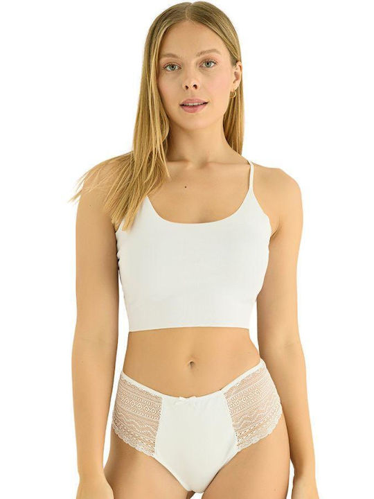 Vanilya Secret Βαμβακερό Γυναικείο String Εκρού