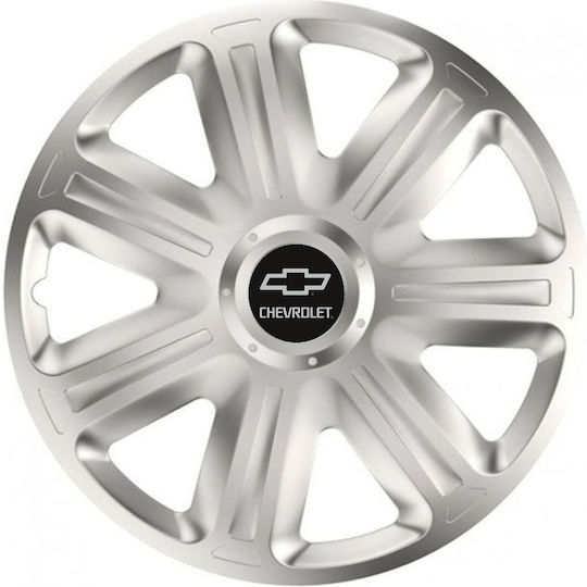 Versaco Set Capace De Roți Auto Comfort 13" Compatibilitate Chevrolet 4 Bucăți Argintii