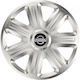 Versaco Auto Radkappen Set Comfort mit Marke Nissan 4Stück 14" Silber