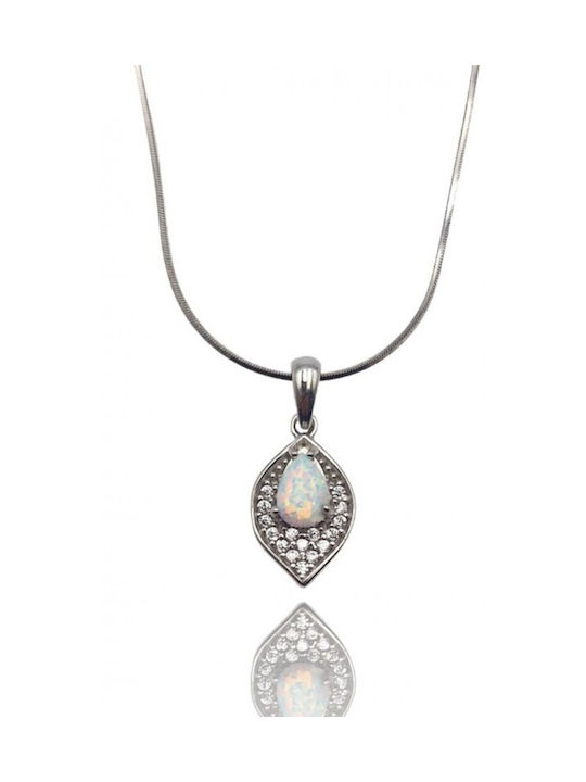 Necklace from Silver with Zircon