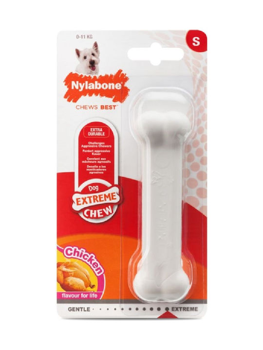 Nylabone Υφασμάτινο Παιχνίδι Κόκκαλο Σκύλου Μασητικό με Γεύση Κοτόπουλο Small 1τμχ