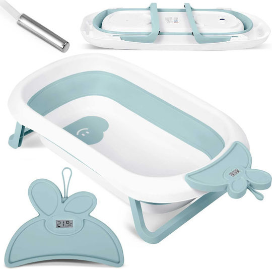 Ricokids Foldable Baby Bath with Thermometer Light Blue