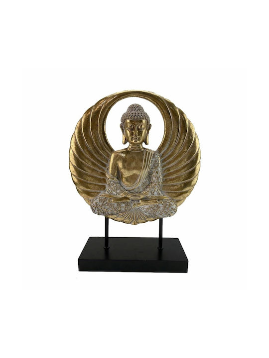 DKD Home Decor Decorative Buddha made of Metal 25x8x33cm 1pcs