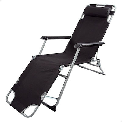 Aktive Lounger-Armchair Beach Black 177x34x47cm