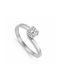 Antwnakakis Single Stone from White Gold 14K